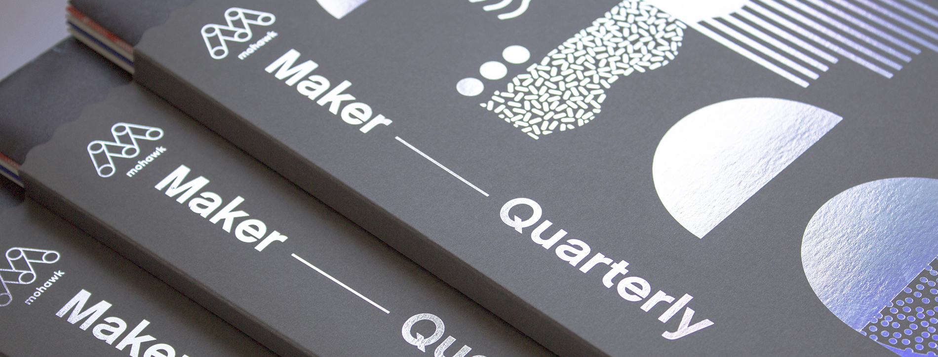 Cover of Maker Quarterly 10 with iridescent foil stamping