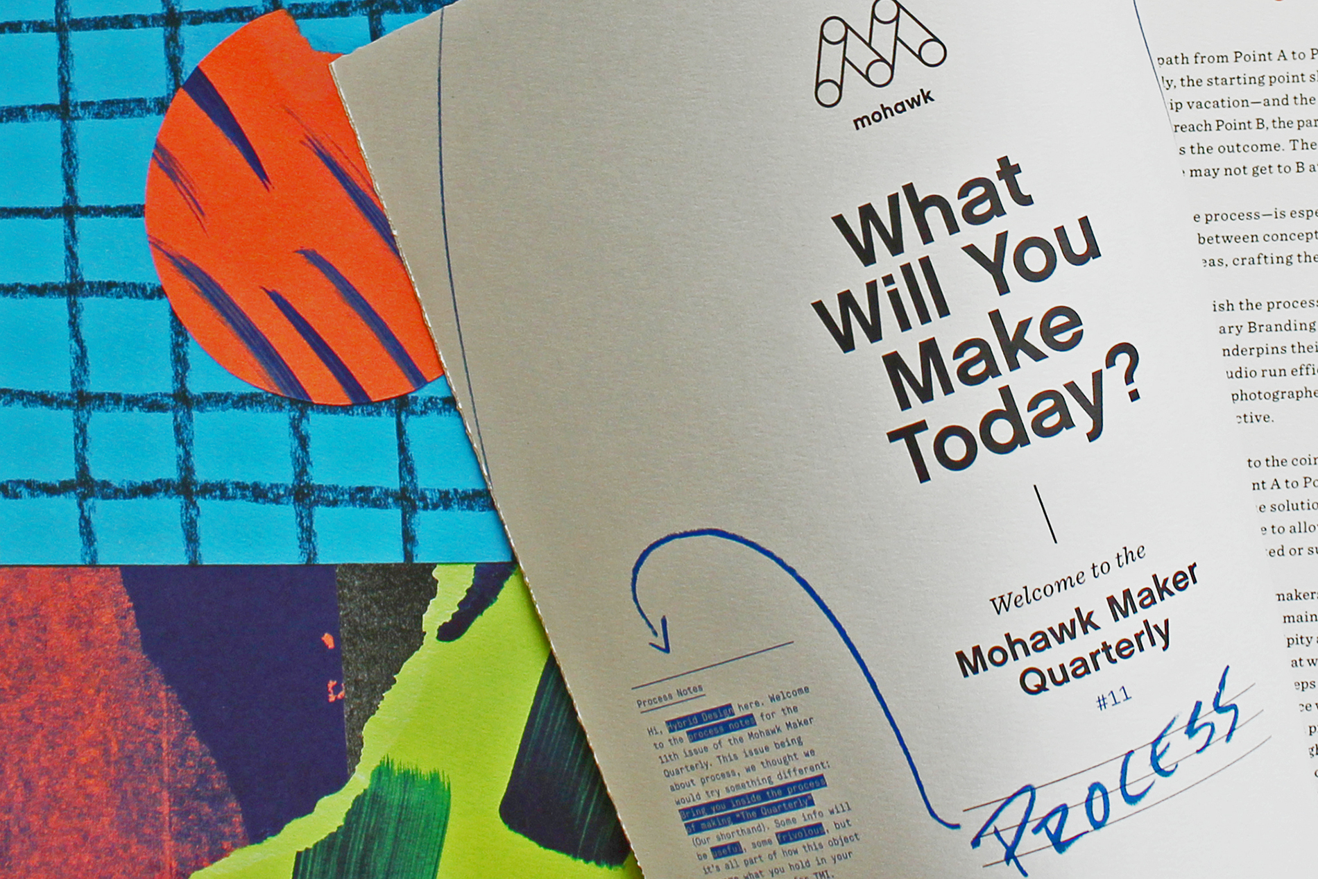 Close-up of a page that reads, "What will you make today?" 