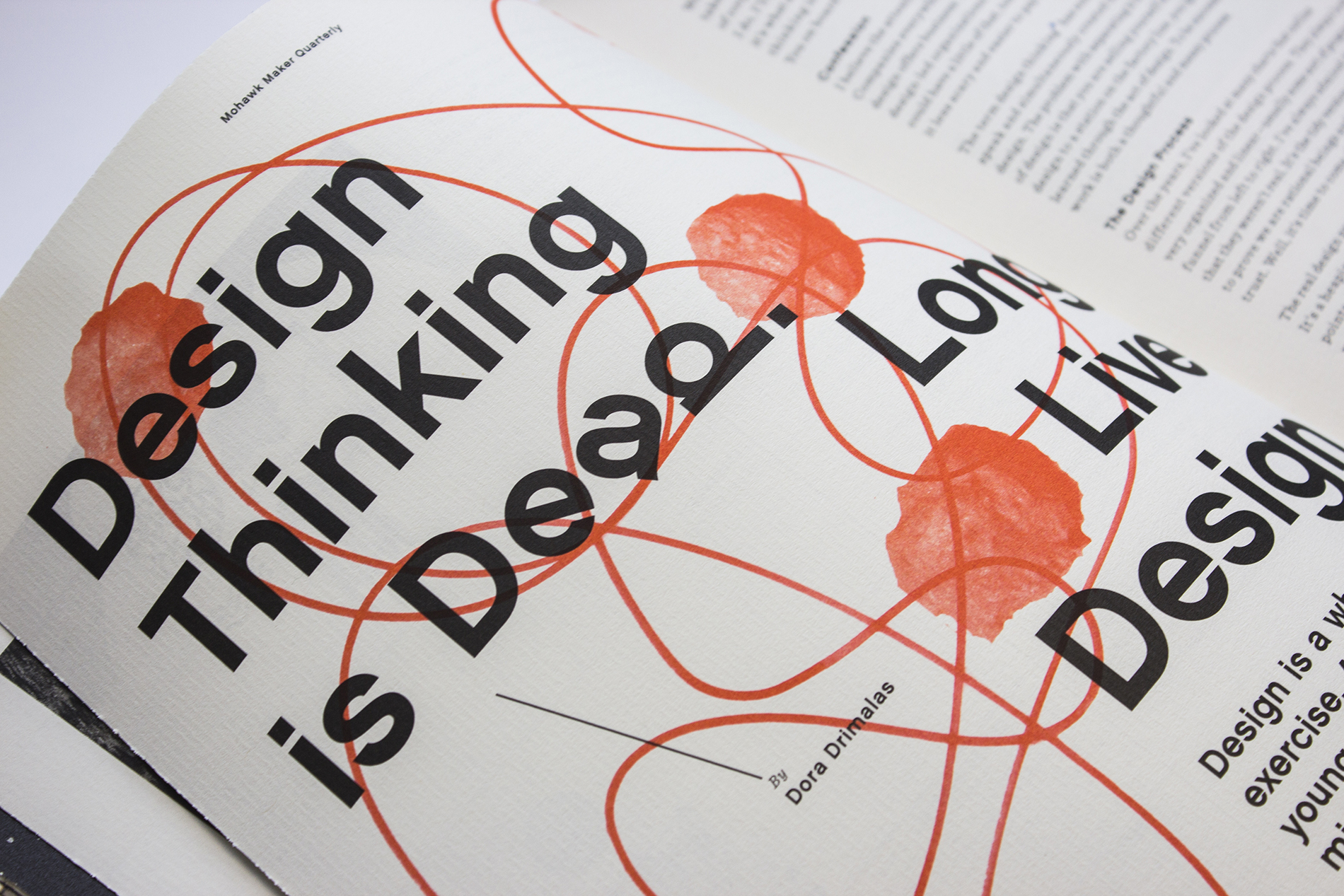 cover page that reads "design thinking is dead, long live design"