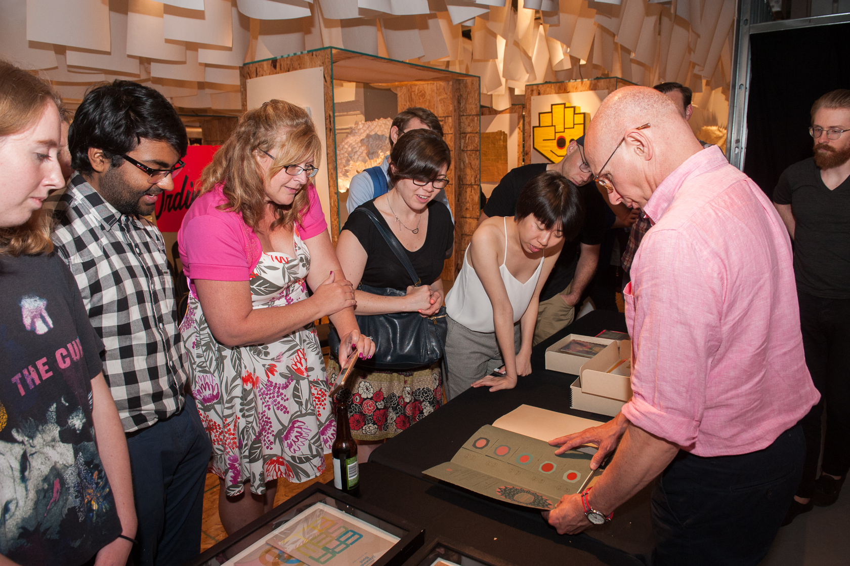 Visitors line up to get a closer look at the Strathmore Archive