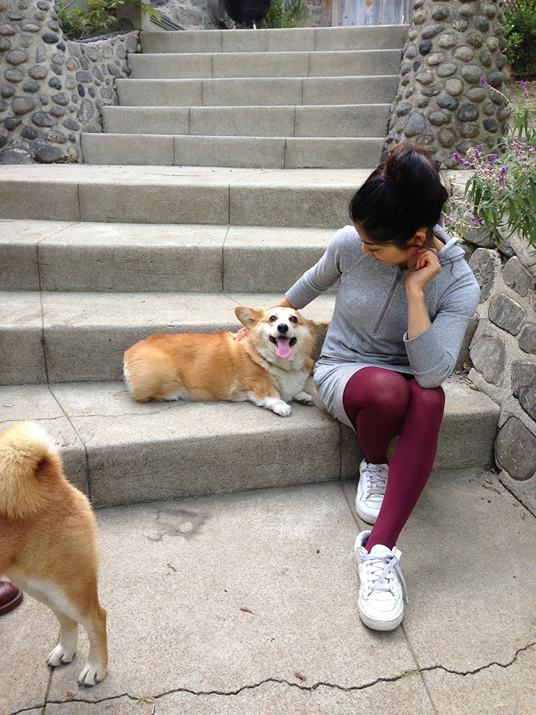 Mimi Kim with her pets