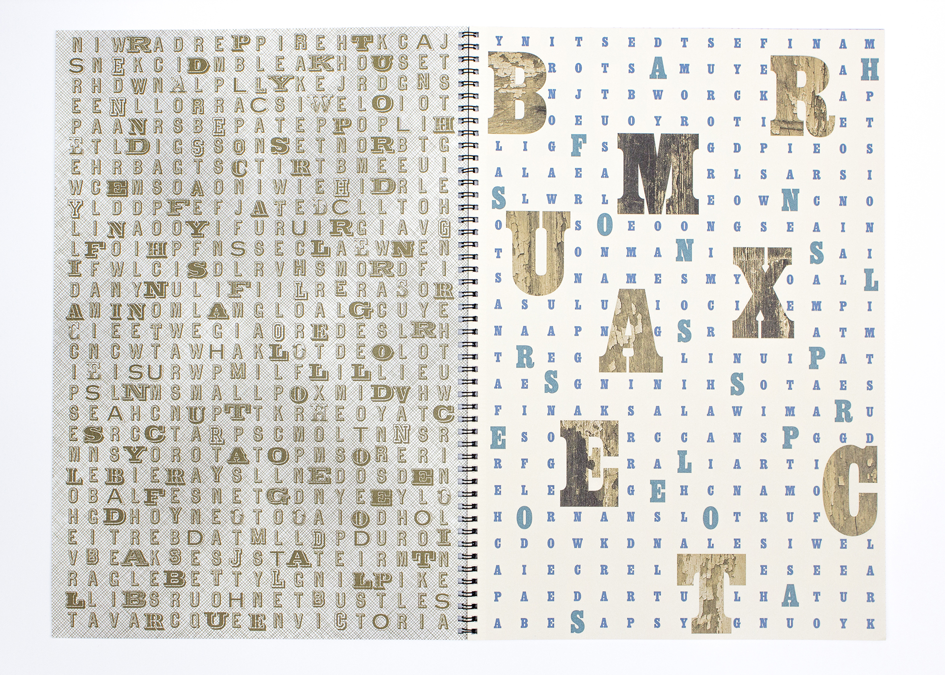 wood type themed word puzzle