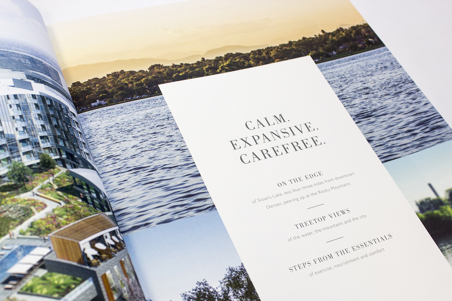 Close-up of inner page of Lakehouse brochure