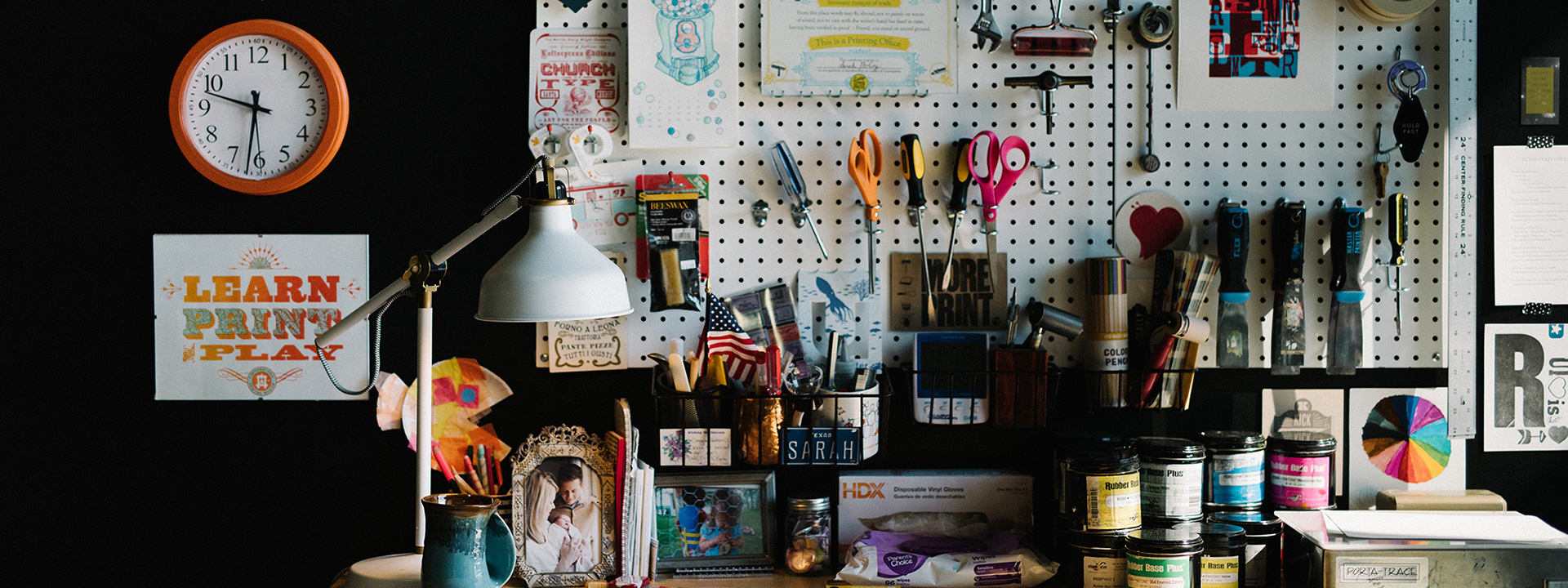 Photo of Sarah McCoy's workspace