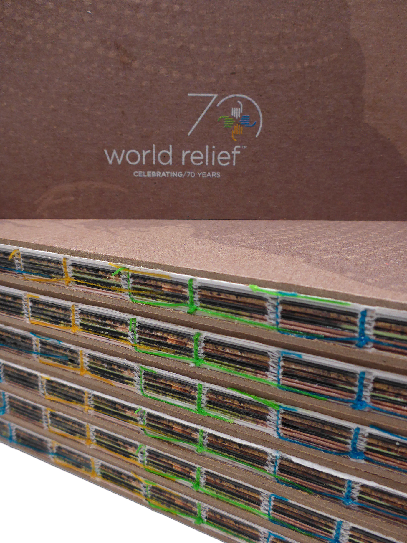 Stacks of World Relief books