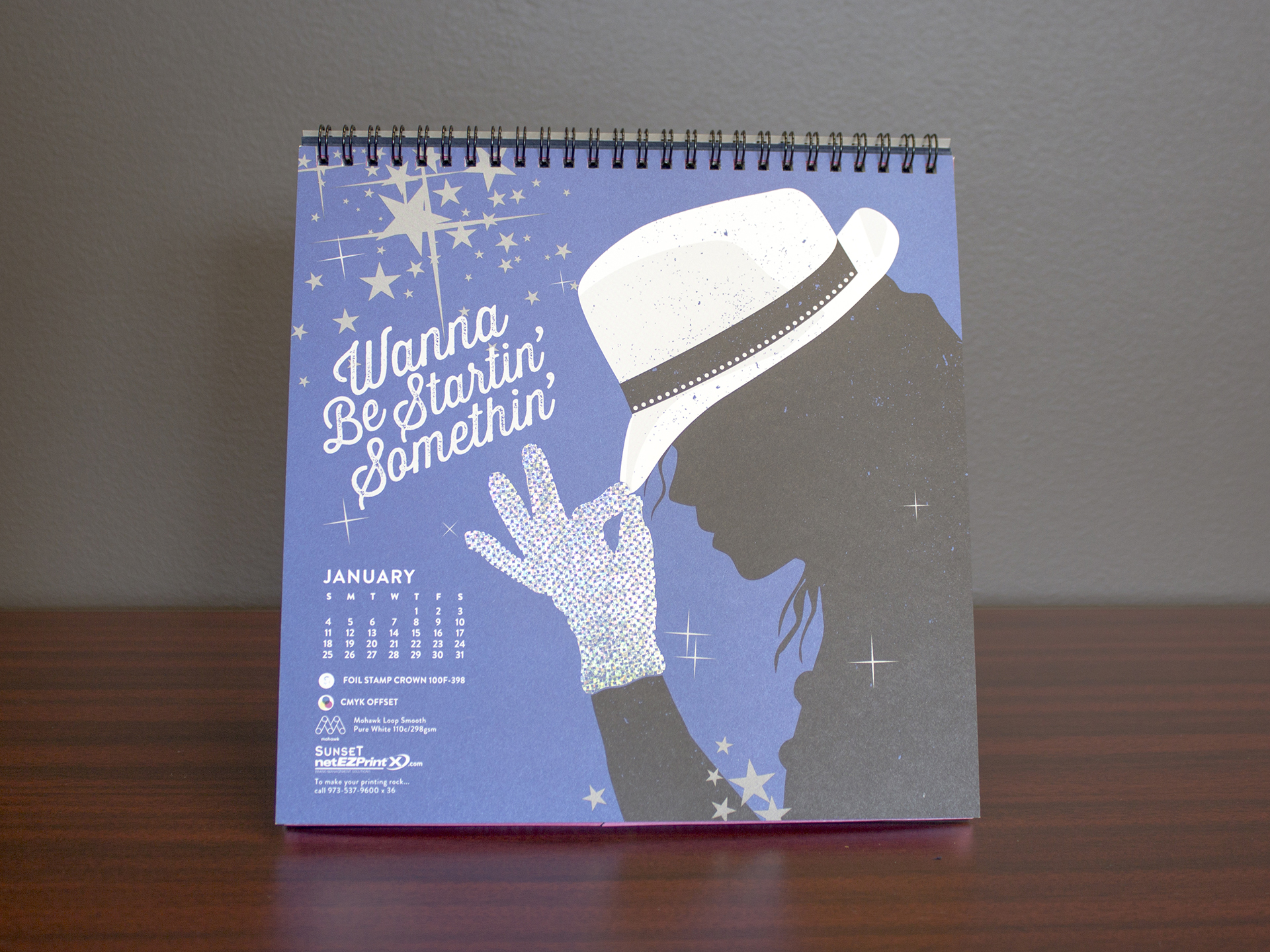 Calendar illustration inspired by Michael Jackson