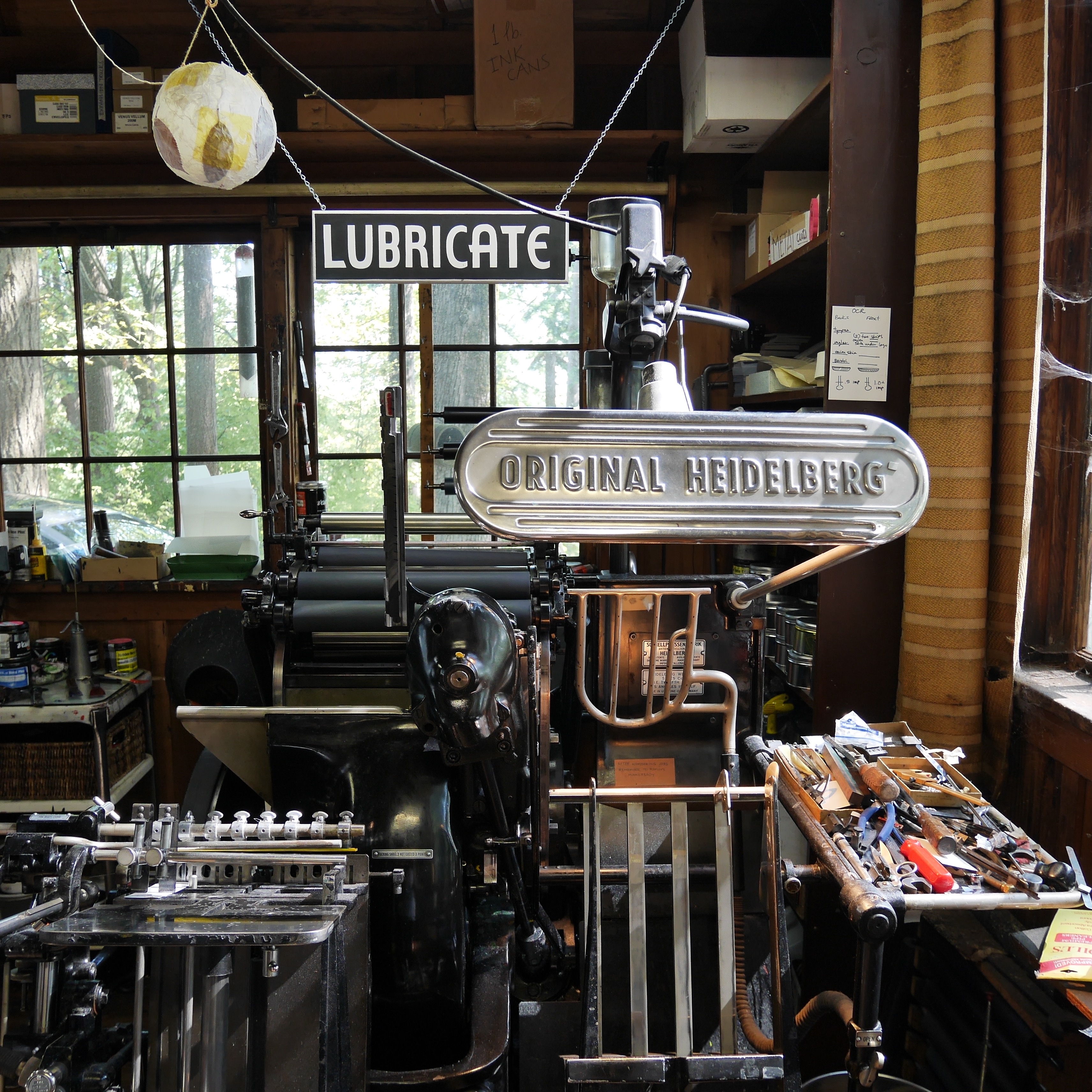 Inside view of the studio at The Sherwood Press
