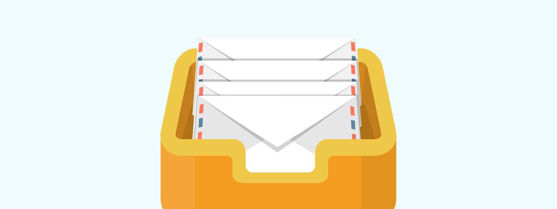 illustration of a box of envelopes