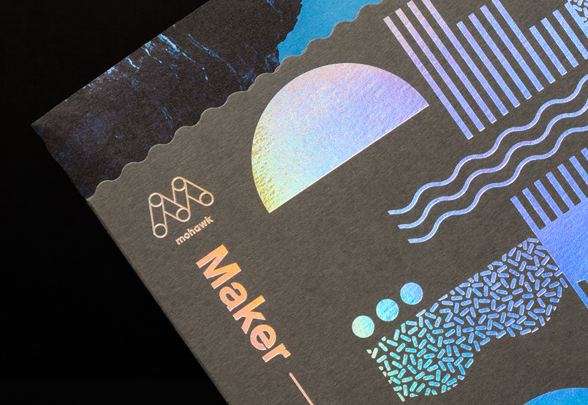 Close-up of foil stamping on the cover