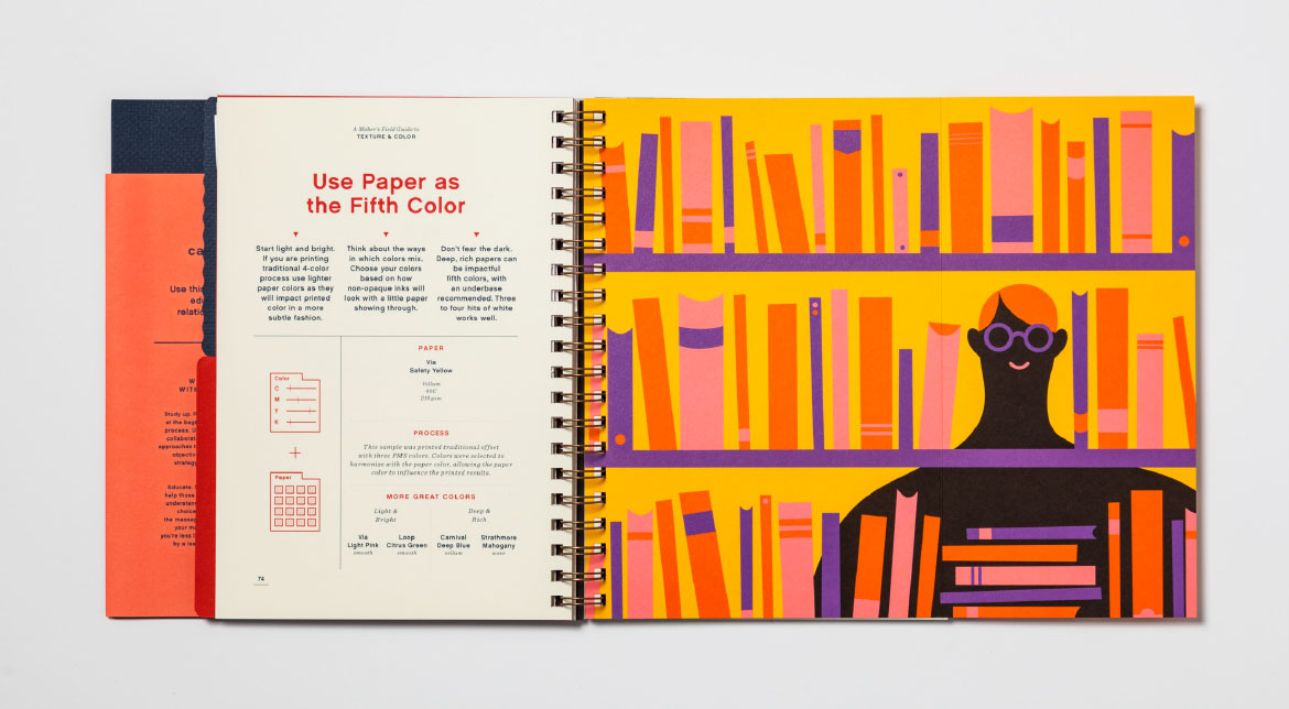 A colorful demonstration inside the Makers Field Guide