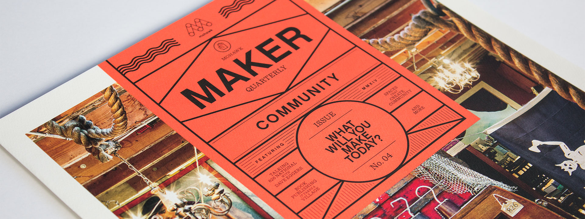 close-up of label on front of Maker Quarterly