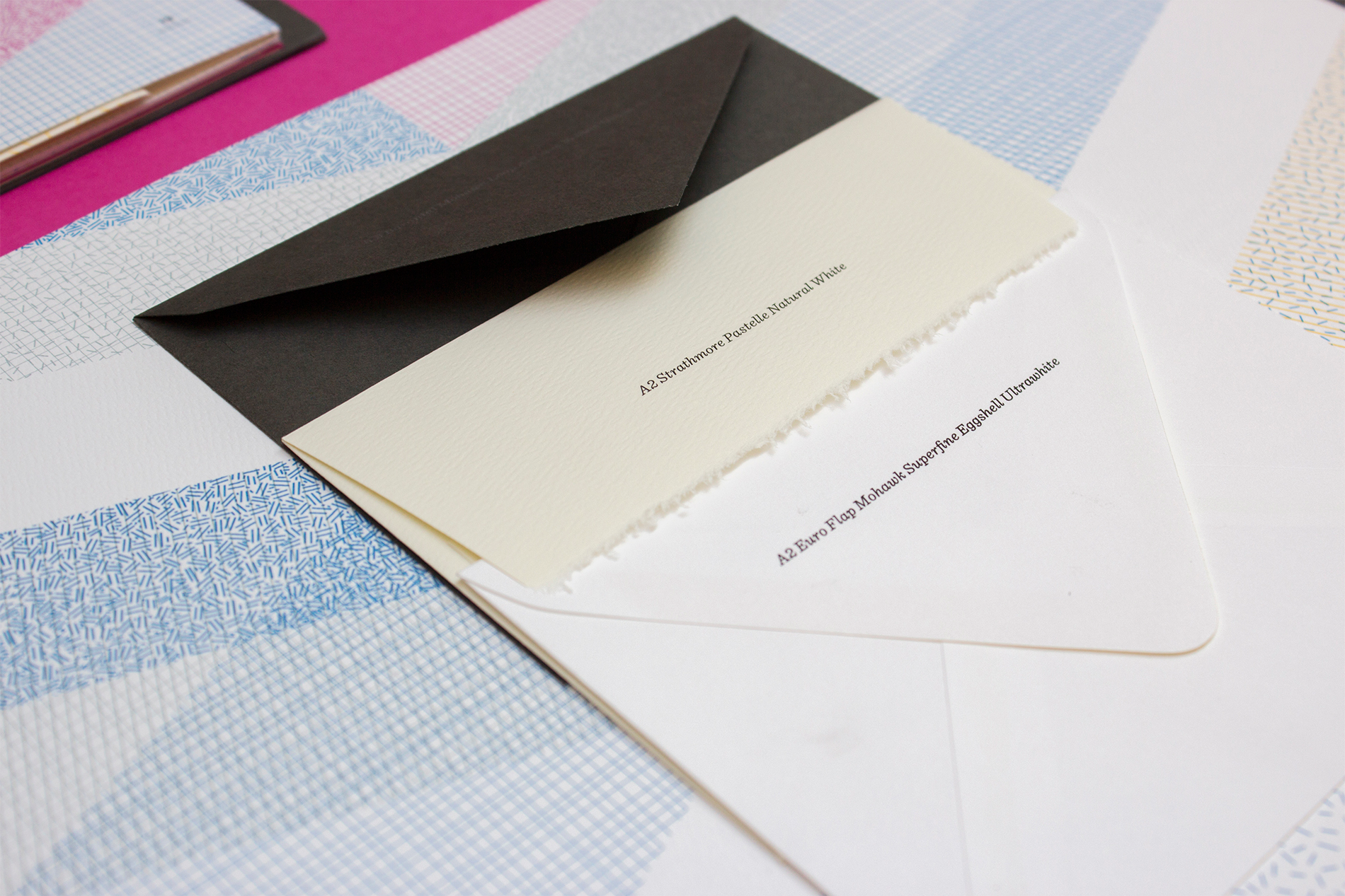 Inner view of envelope samples in the Field Guide