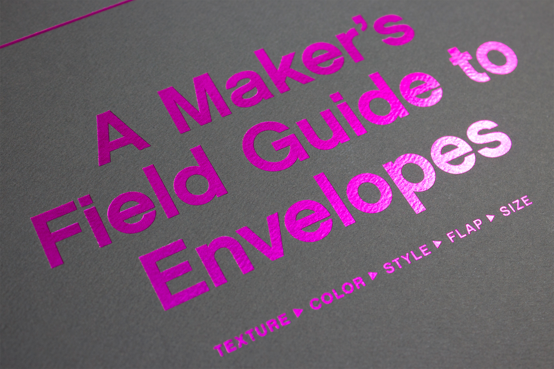 Foil-stamped cover of Envelope Field Guide