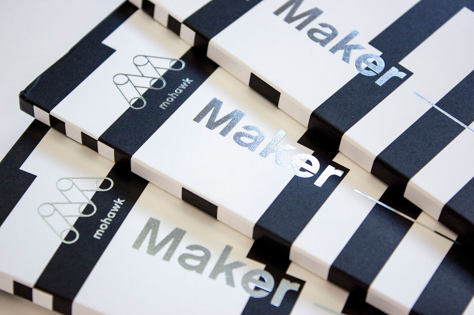 close-up of foil stamping on Maker Quarterly cover
