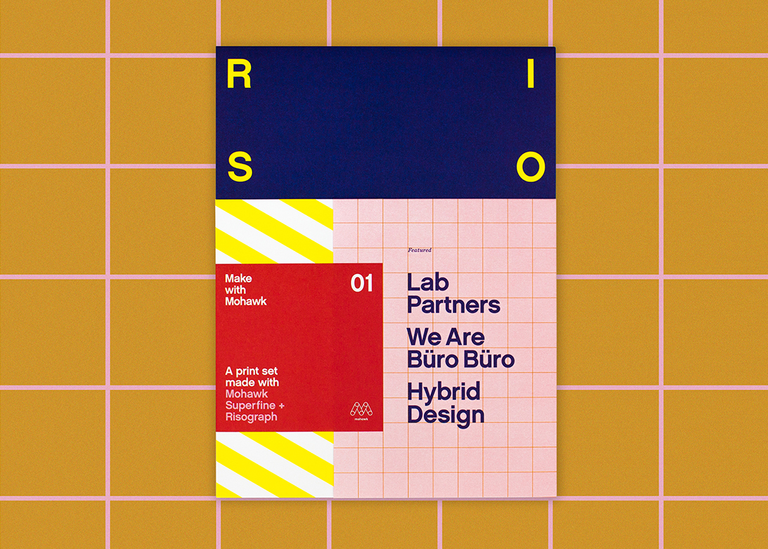 Cover of the risograph print set on a yellow background
