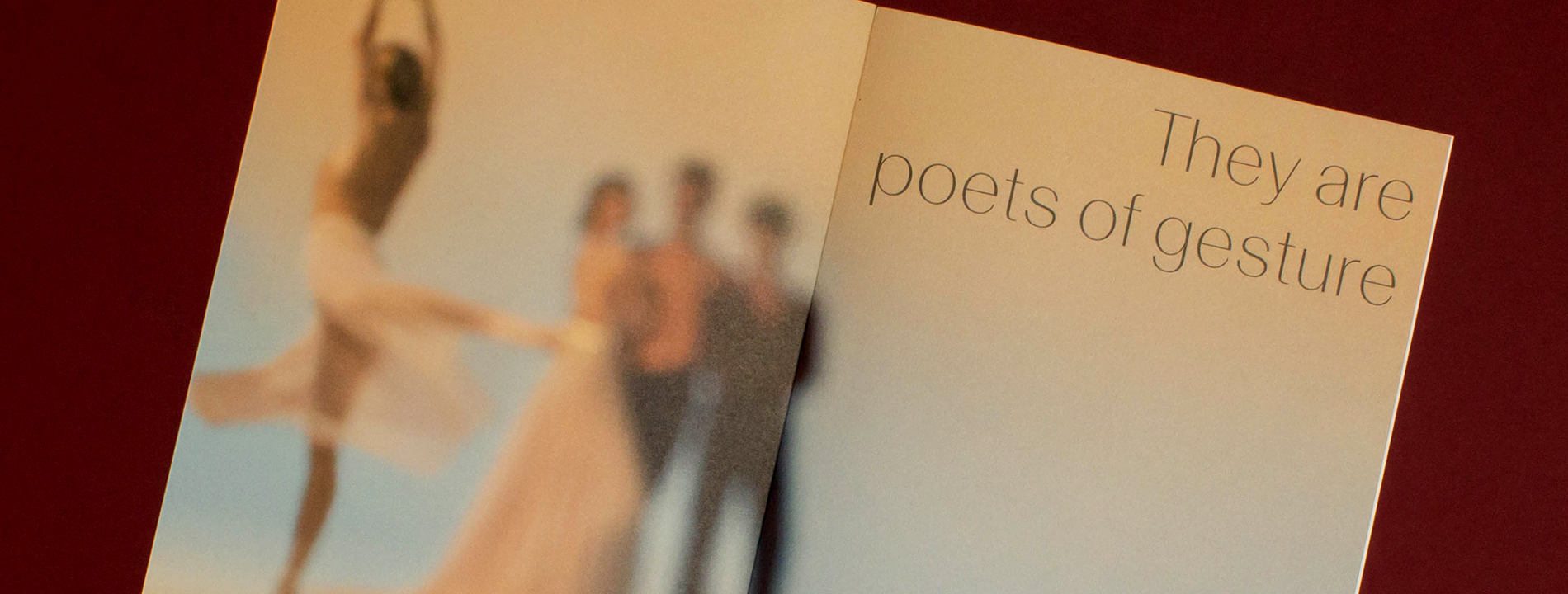 Close-up of inner spread of New York City Ballet booklet