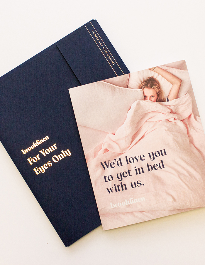 Brooklinen collateral with brochure