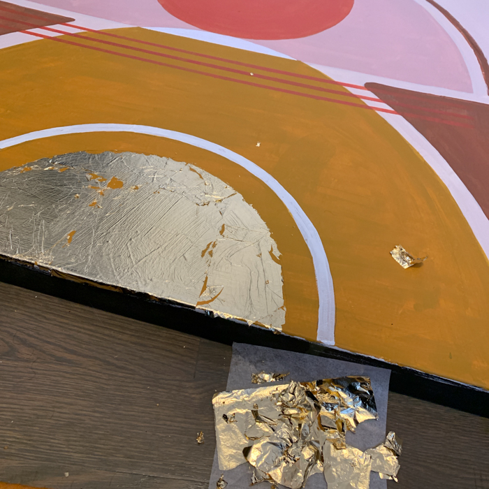 materials - gold leaf on painting
