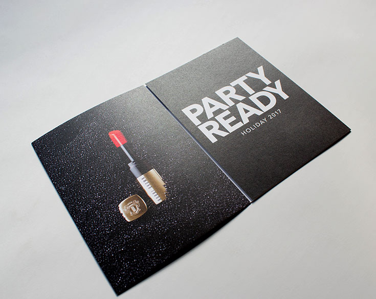 Front and back cover view of "party ready" bobbi brown catalog