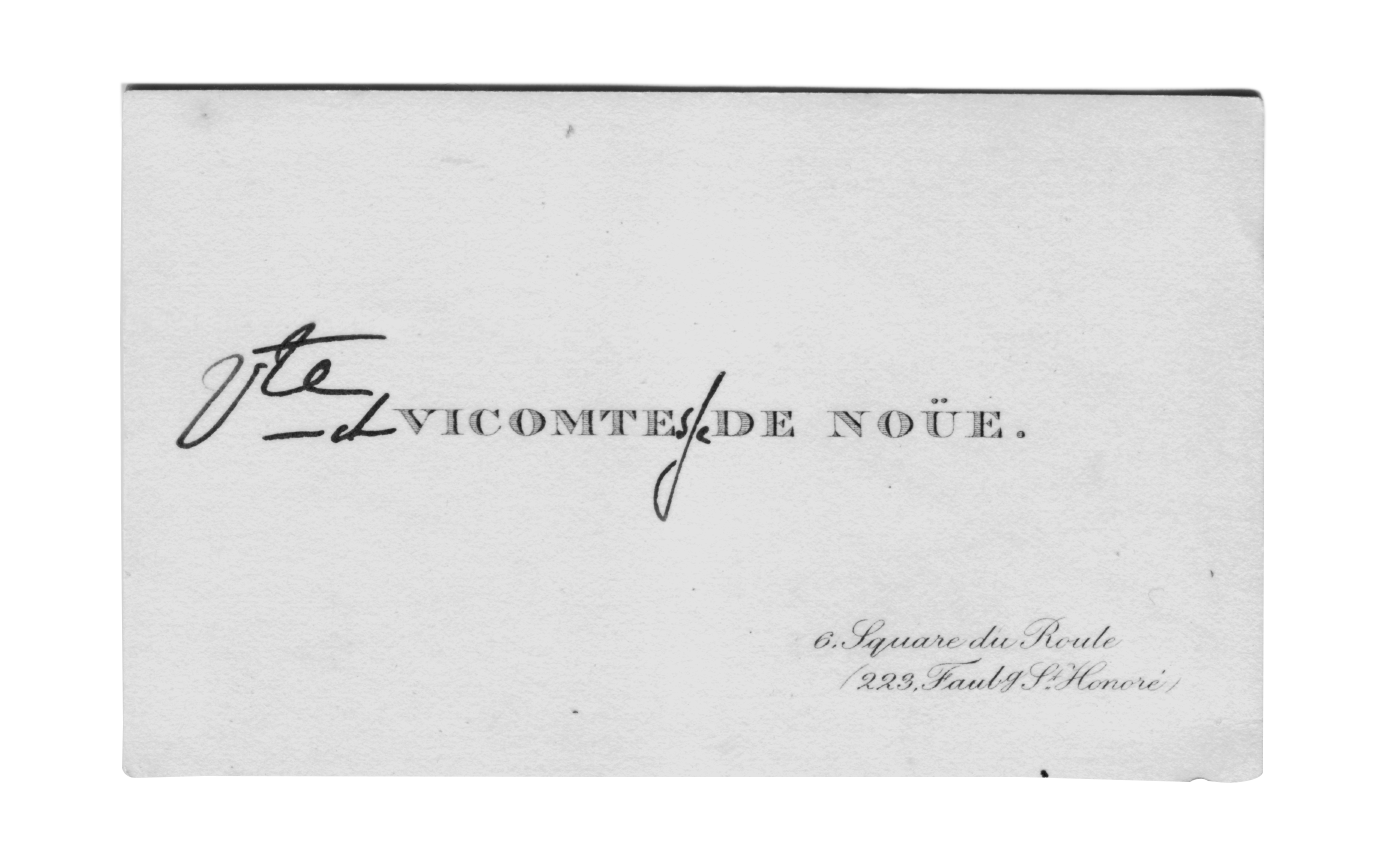 Antique French calling card