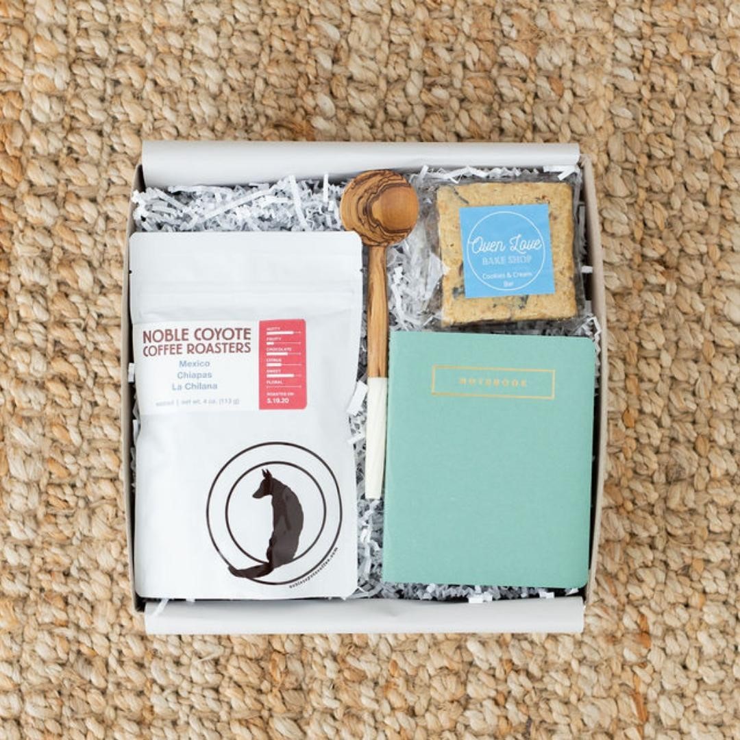 Overhead view of a Marie Mae gift bundle