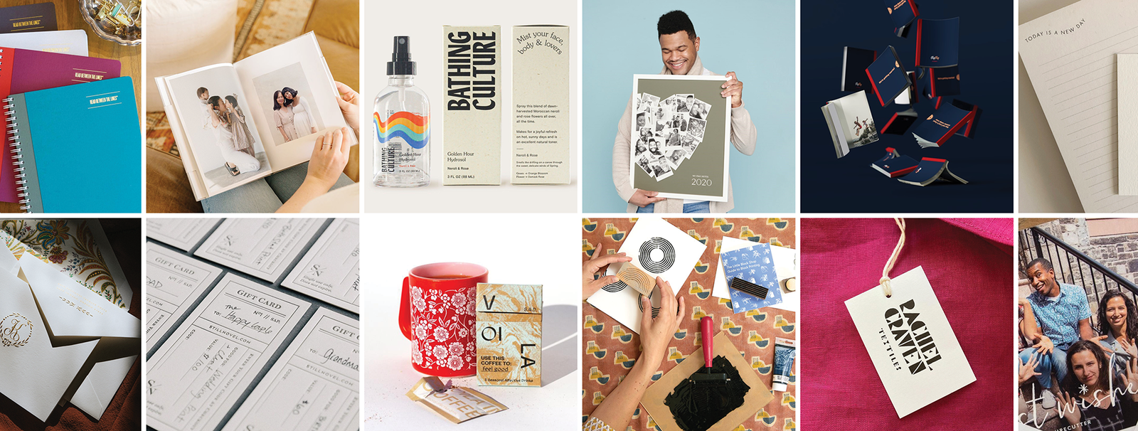 Collage showing images of gifts featured in the Gift Guide