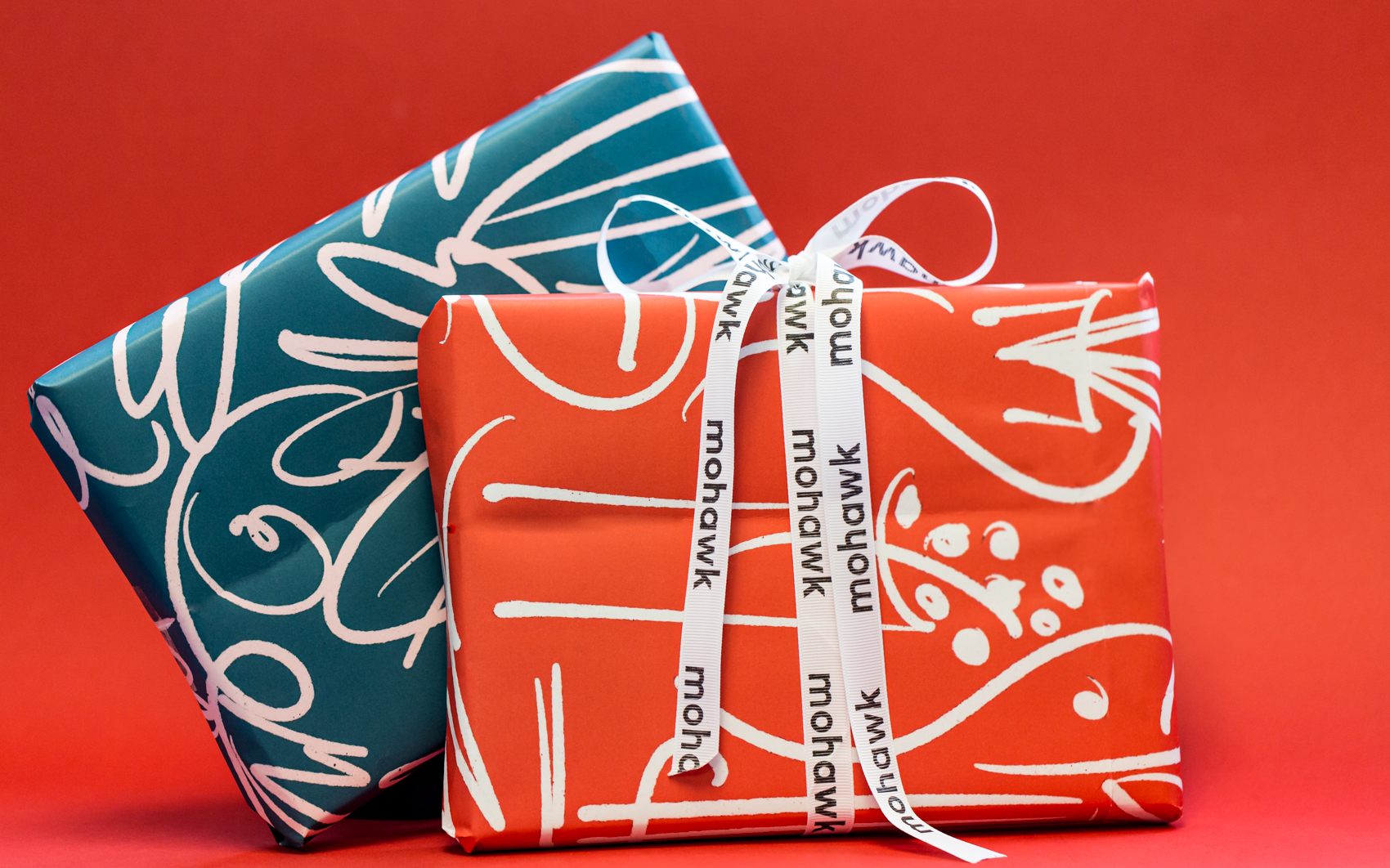 Wrapped gifts using Dutch & Deckle Colors