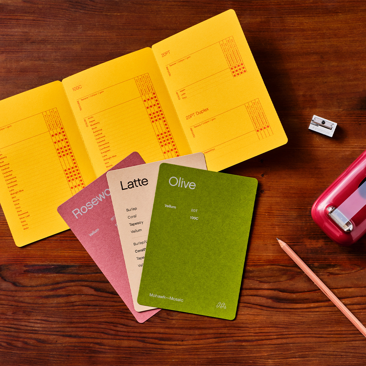 Cards fanned out on desk