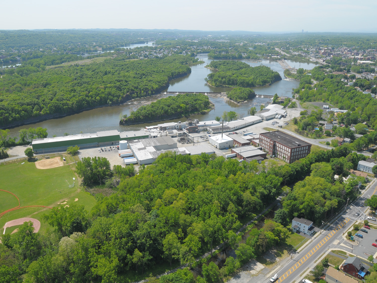 aerial view of the mill