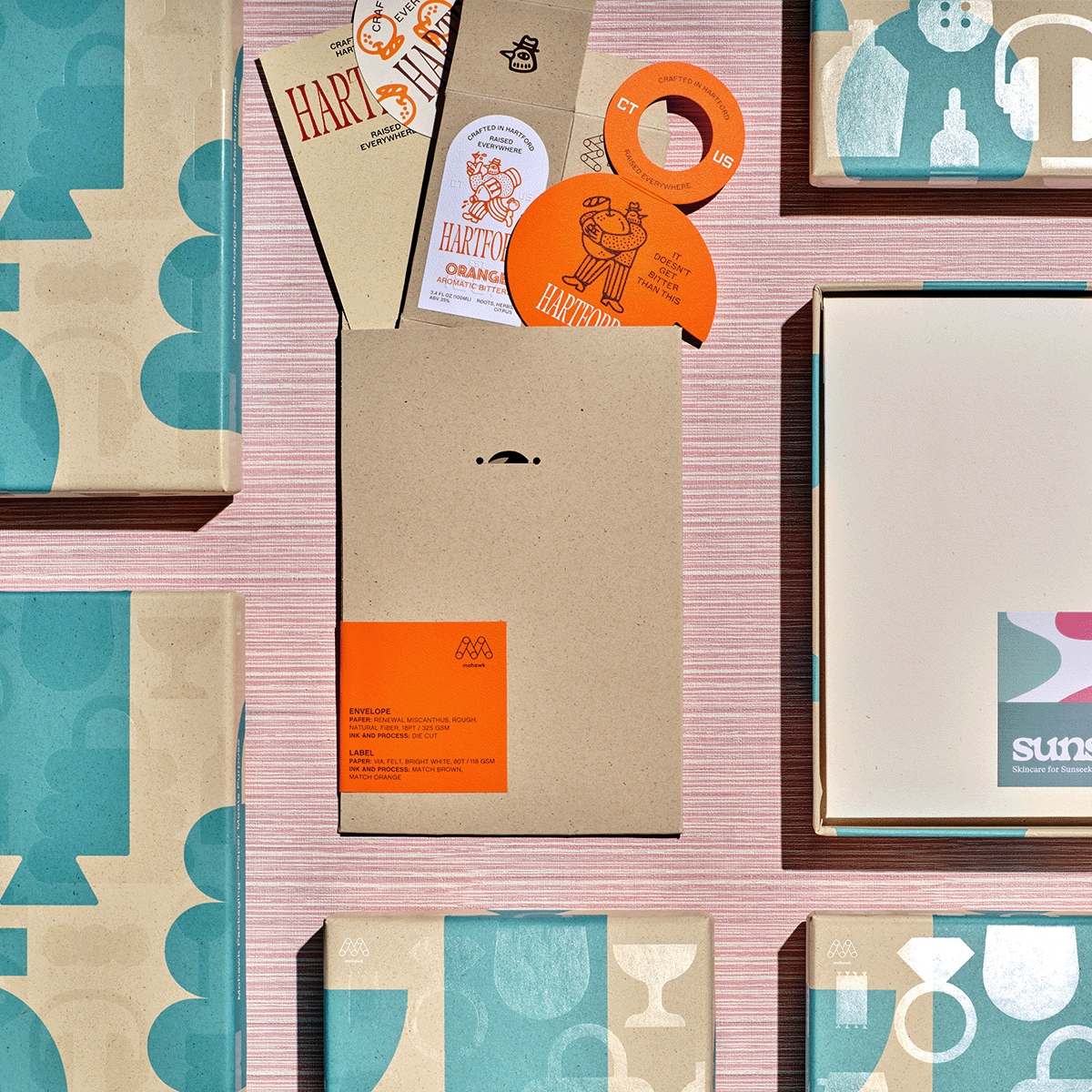 Hartford carrier envelope with collateral spilling out