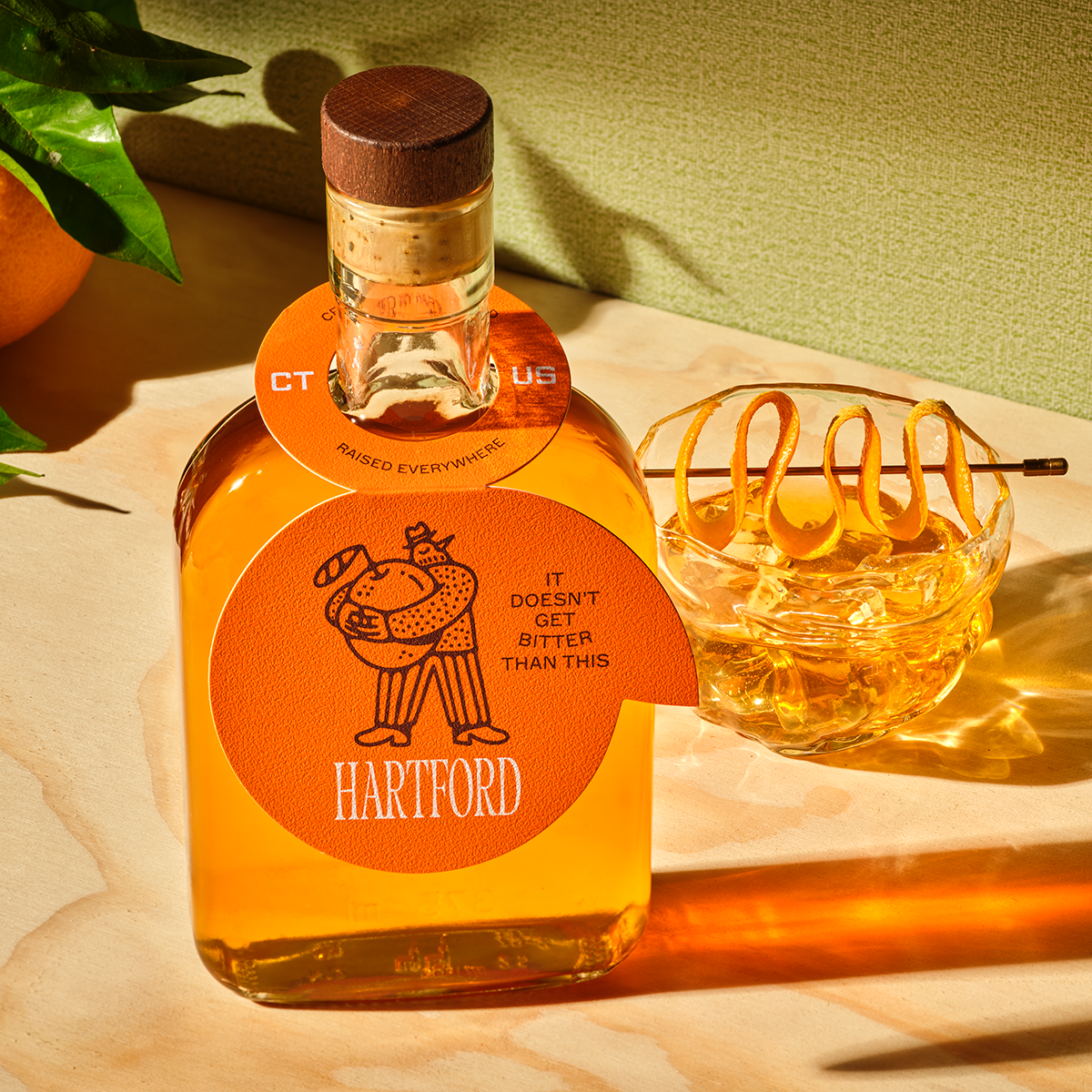 Hartford bottle neck hangtag
