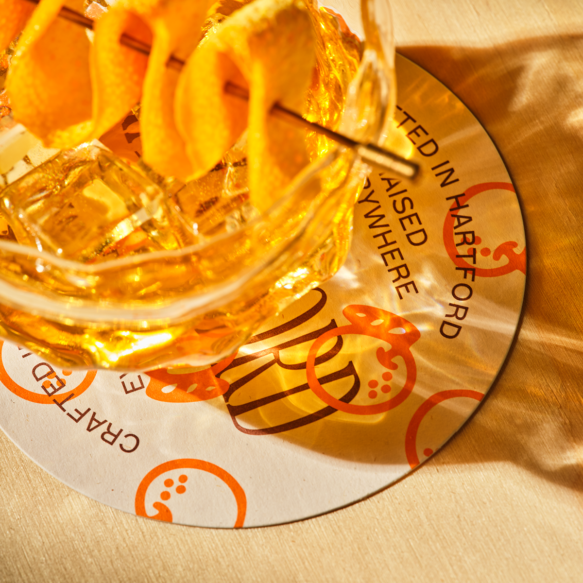 close up of Hartford coasters