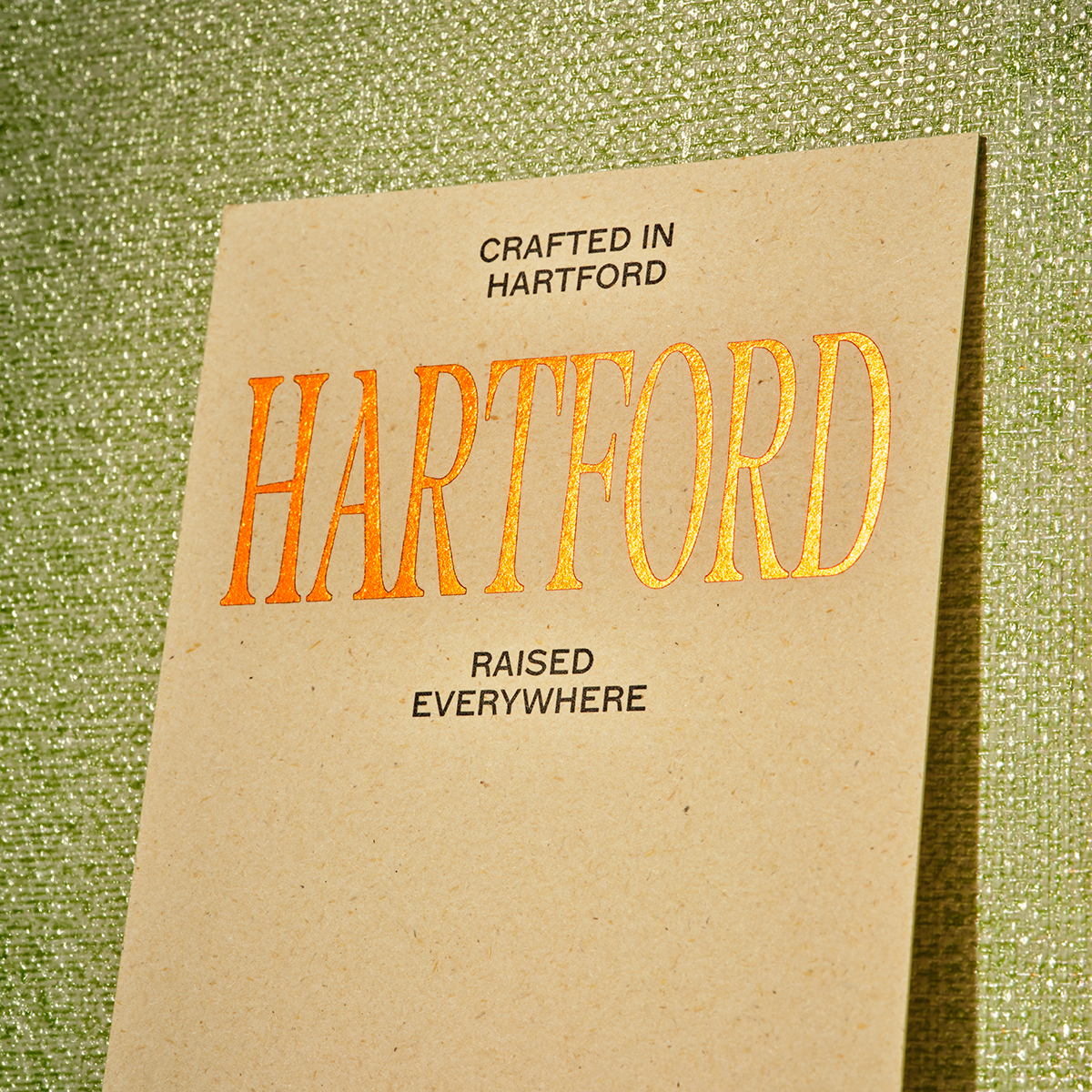 close up of orange foil on recipe card