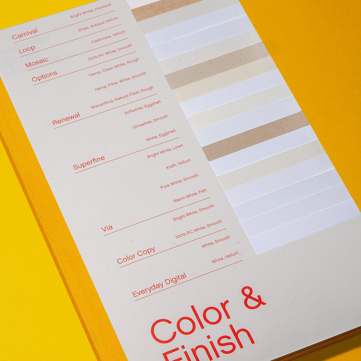 Mohawk digital swatchbook waterfall of color and finish