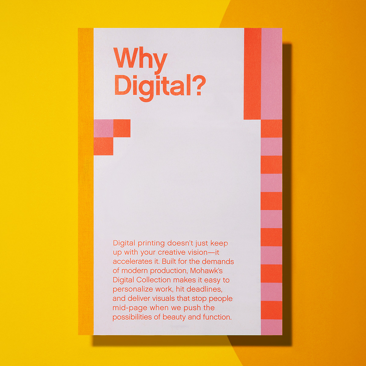Inside of swatchbook, 'Why Digital?'