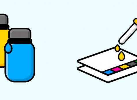 illustration of ink and an eyedropper