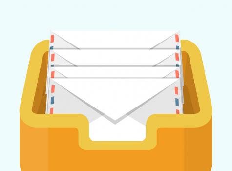 illustration of a box of envelopes