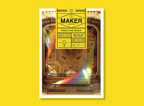 View from above of Maker Quarterly cover