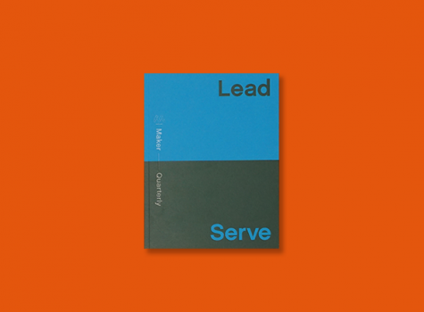 A single copy of Lead and Serve on orange