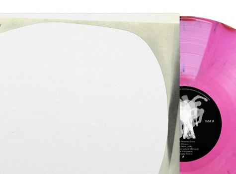Album cover and vinyl record detail showing pink vinyl