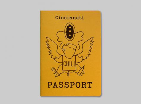 Chili passport cover viewed from above